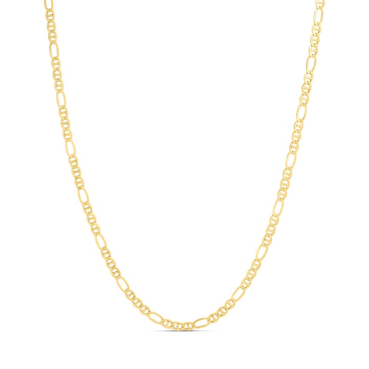 AUREUS Silver And 9ct Bonded Gold 18in Figarucci Chain - M3901