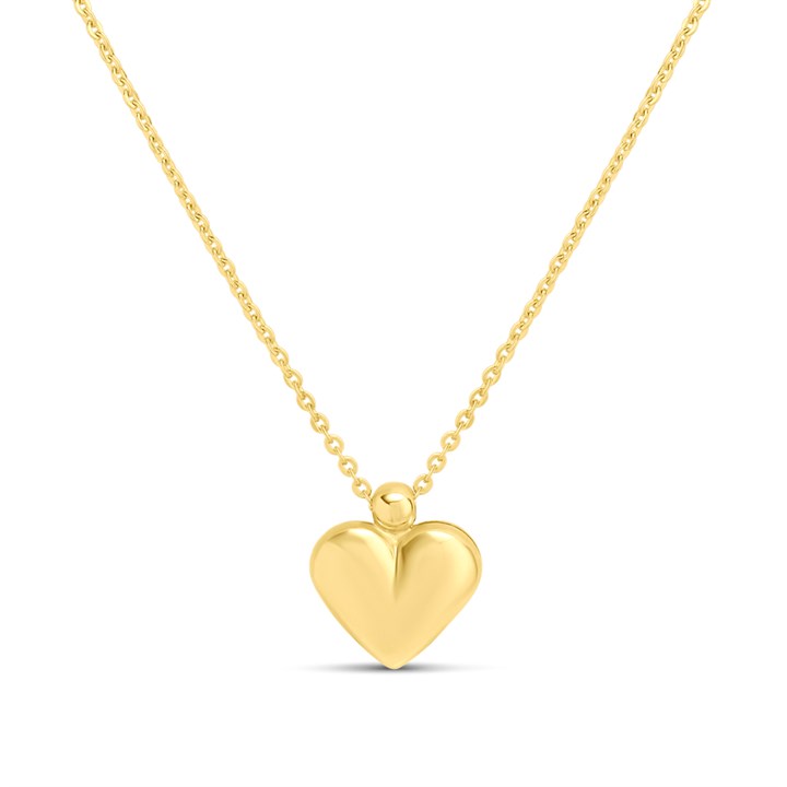 AUREUS Silver And 9ct Bonded Gold Heart Necklace - M4001