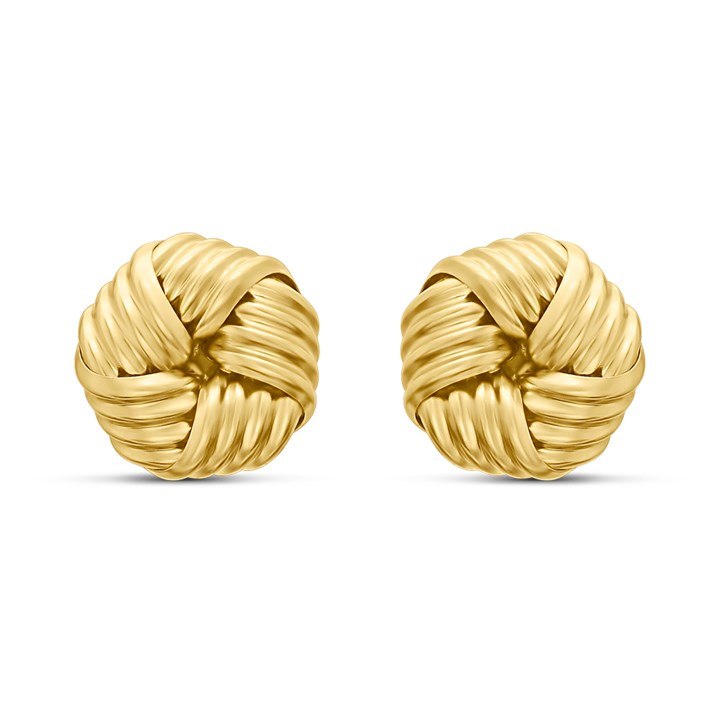 18ct Gold Vermeil Knot Stud Earrings - M5102