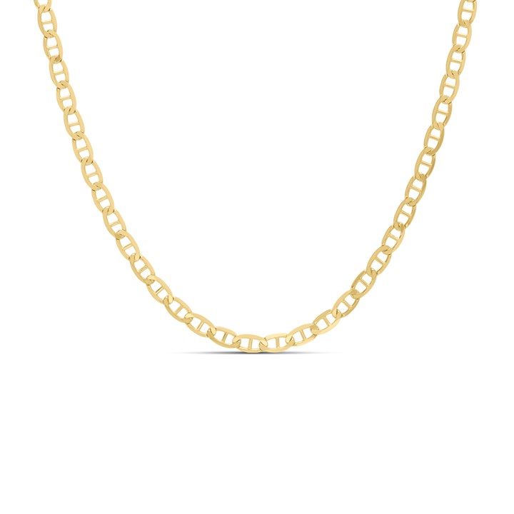18ct Gold Vermeil Flat Anchor Chain - 20in - M5806