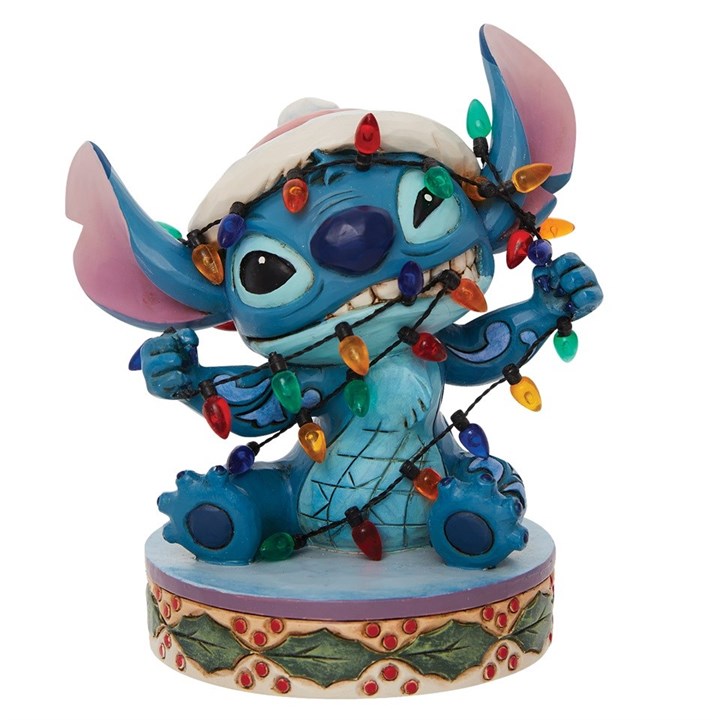 Disney Traditions 6010872 Stitch Wrapped In Lights - P01488