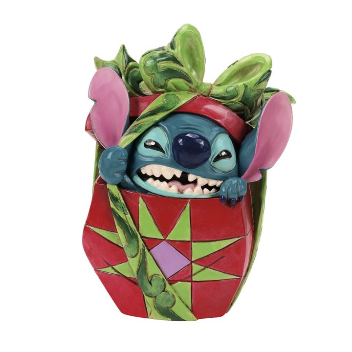 Disney Traditions 6016884 Stitch Tearing Out Of A Present - P01630