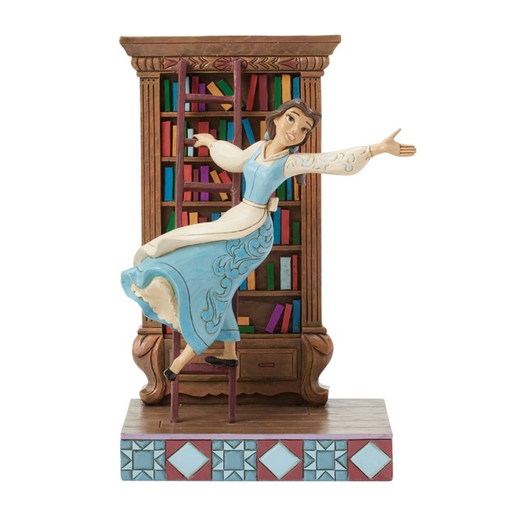 Disney Traditions 6016894 Belle On Bookcase - P01642