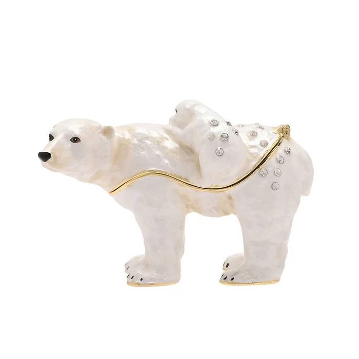 Treasured Trinkets Polar Bear And Cub Trinket Box - P12212