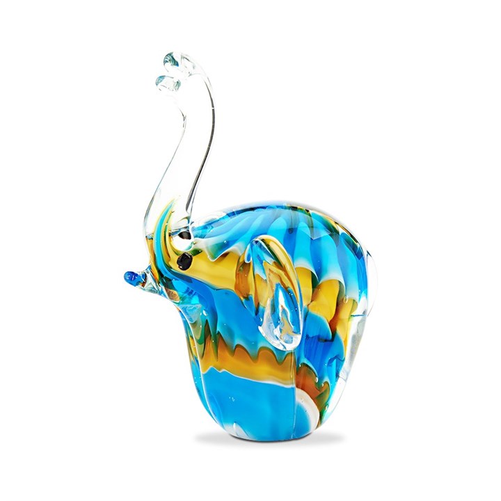 Objets d'Art Blue Elephant Ornament - P3465