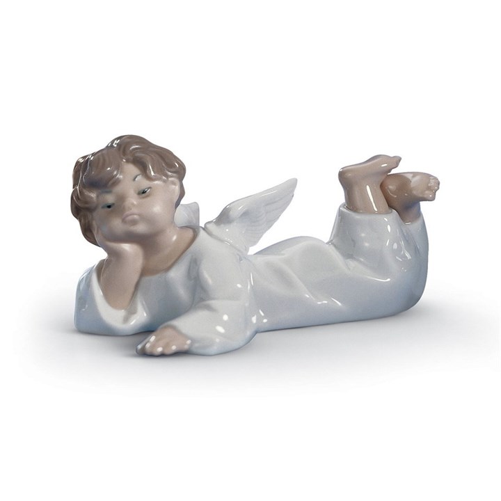 Lladro 01004541 Angel Lying Down - P4335