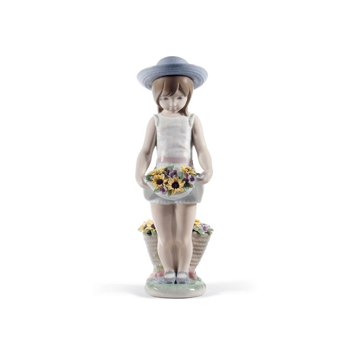 Lladro 01008674 Skirt Full Of Flowers, 60th Anniversary Piece - P4774