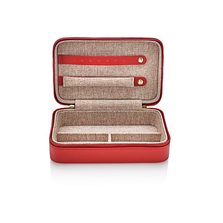 Mele & Co Red PU Travel Jewellery Box - P55105