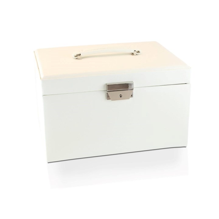 Mele & Co White Bonded Leather Jewellery Box - P55138