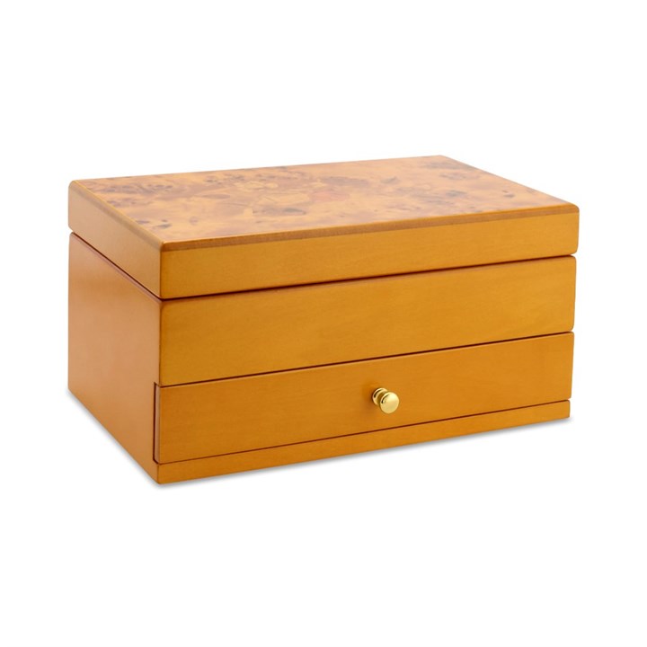 Oriental Rose Oak Finish Jewel Case - P55174
