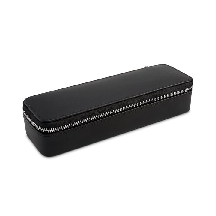 Large Black Bonded Leather Travel Case - P55196