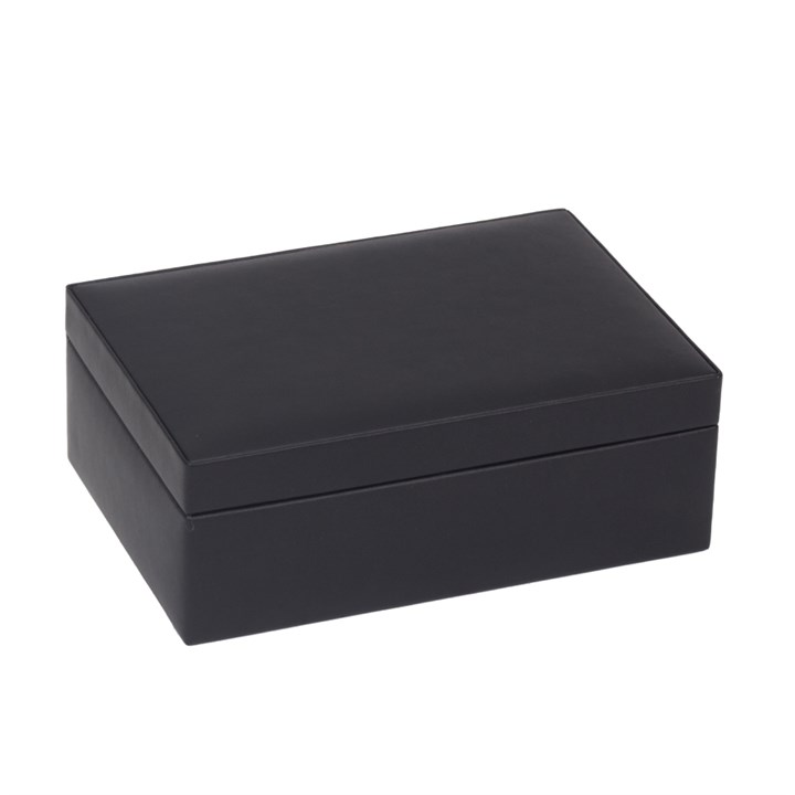 Black Bonded Leather Jewellery Box - P55201