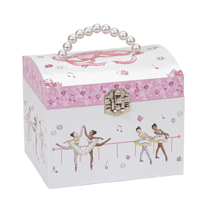 Domed Ballet Jewel Case With Beaded Handle - P56199