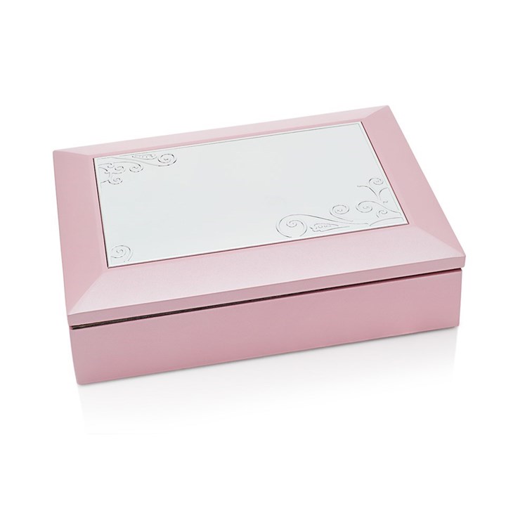 Oxford Pink Mirror Top Musical Jewellery Box - P5683