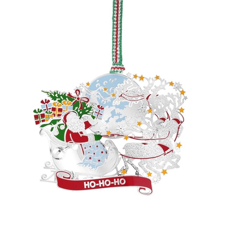 Newbridge Silverware Silver Plated Ho Ho Ho Sleigh Christmas Decoration - P59140