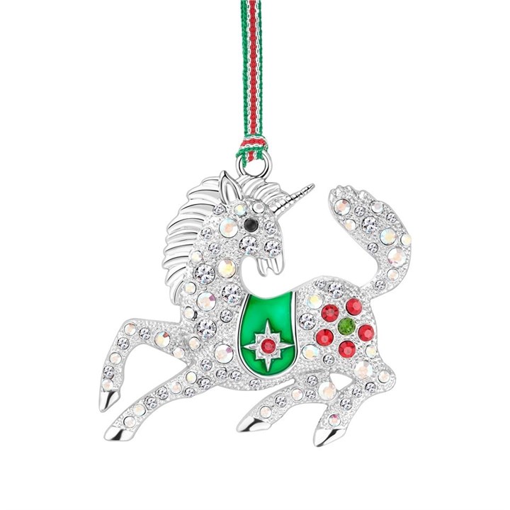 Newbridge Silverware Silver Plated Unicorn Christmas Decoration - P59151