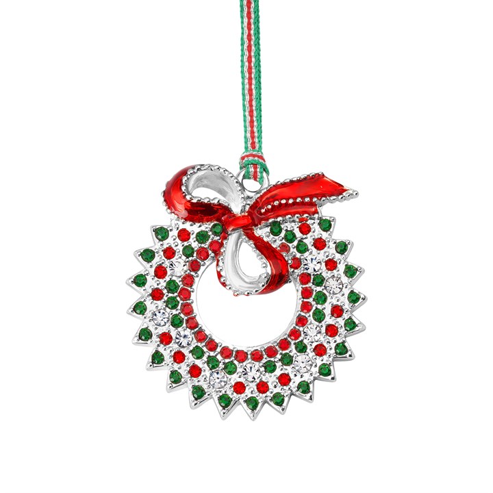 Newbridge Silverware Christmas Wreath With Bow - P59227