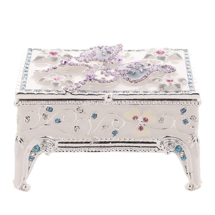 Enamel Butterfly Trinket Box - P60135
