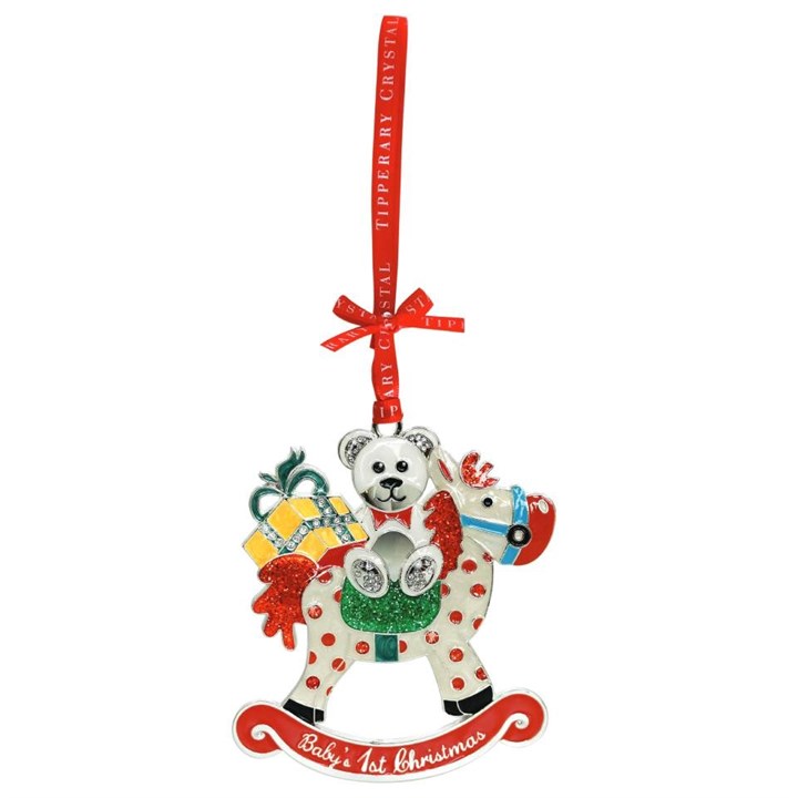 Tipperary Crystal 115231 Baby's 1st Christmas Hanging Decoration - P6305