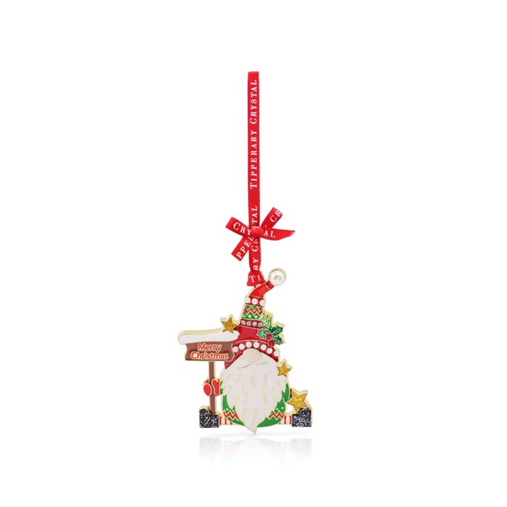 Tipperary Crystal 161429 Christmas Gonk Hanging Decoration - P6325