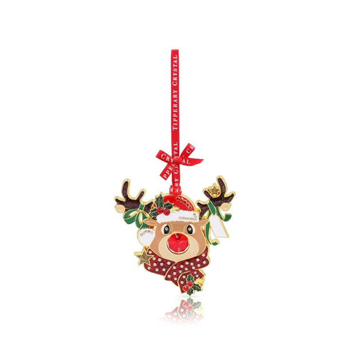 Tipperary Crystal 167438 Reindeer Hanging Decoration - P6326