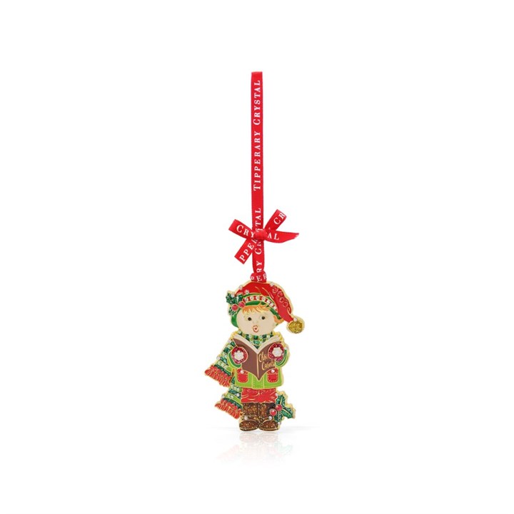 Tipperary Crystal 161474 Carol Singer Hanging Decoration - P6335