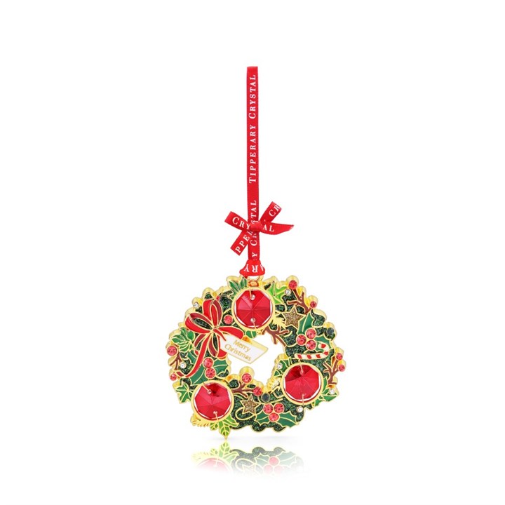 Tipperary Crystal 167445 Wreath Hanging Decoration - P6340