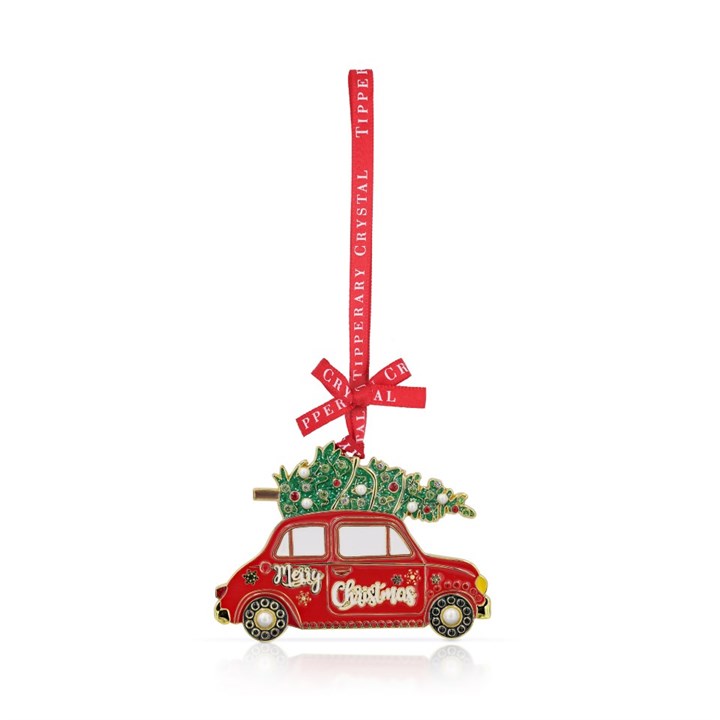 Tipperary Crystal 153035 Christmas Car Hanging Ornament - P6342
