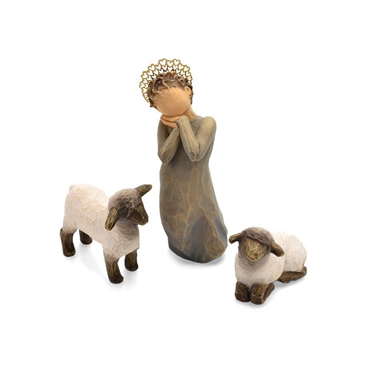 Willow Tree 26442 Little Shepherdess And Two Sheep - P6492
