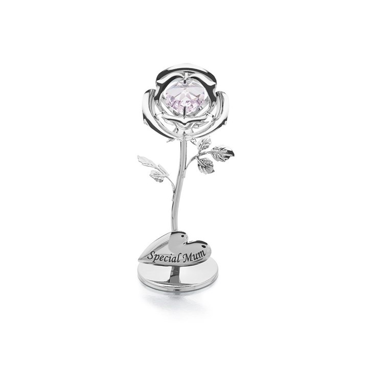 Crystocraft Special Mum Pink Rose Ornament - P65207