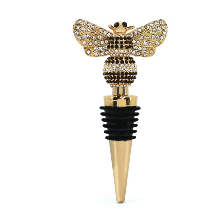 Crystal Set Bee Bottle Stopper - P65322