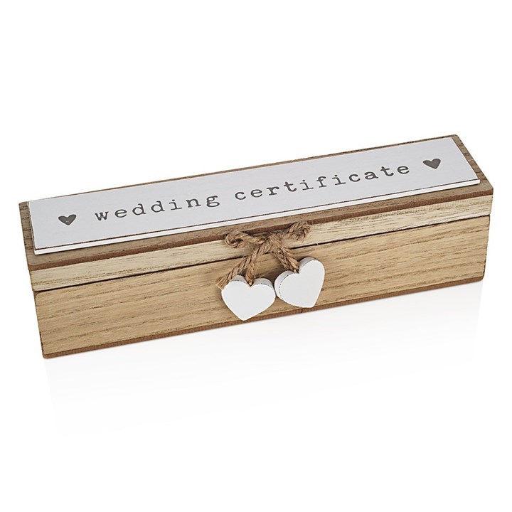 Love Story Wedding Certificate Box - P71201