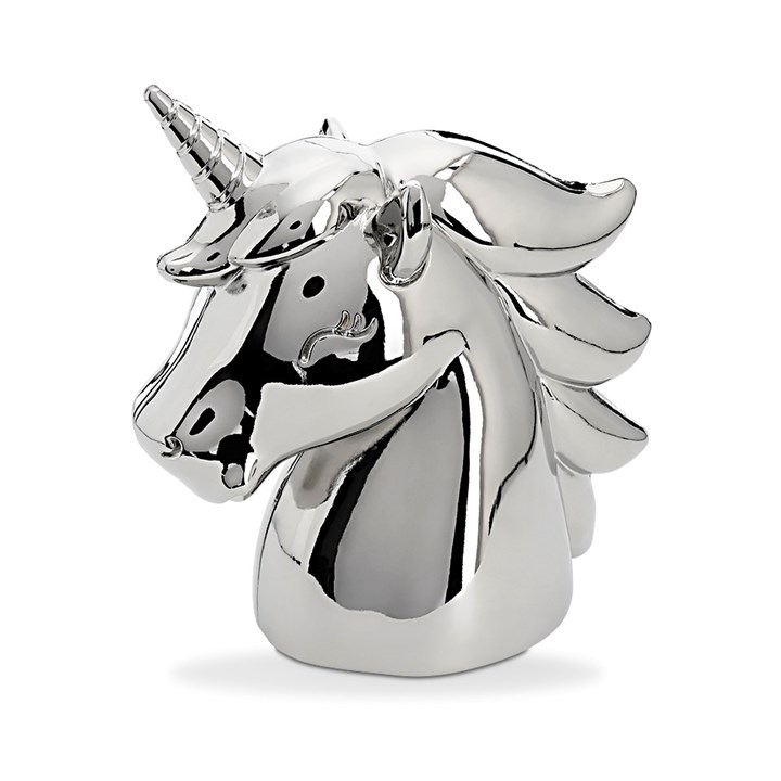 Bambino Silver Plated Unicorn Money Box - P75125