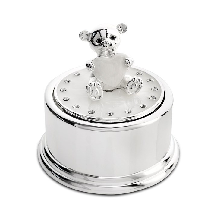 Bambino Silver Plated Teddy Music Box - P75129