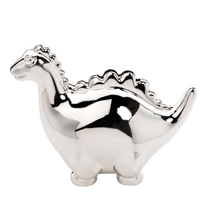 Bambino Dinosaur Money Box Silver Plated - P75139
