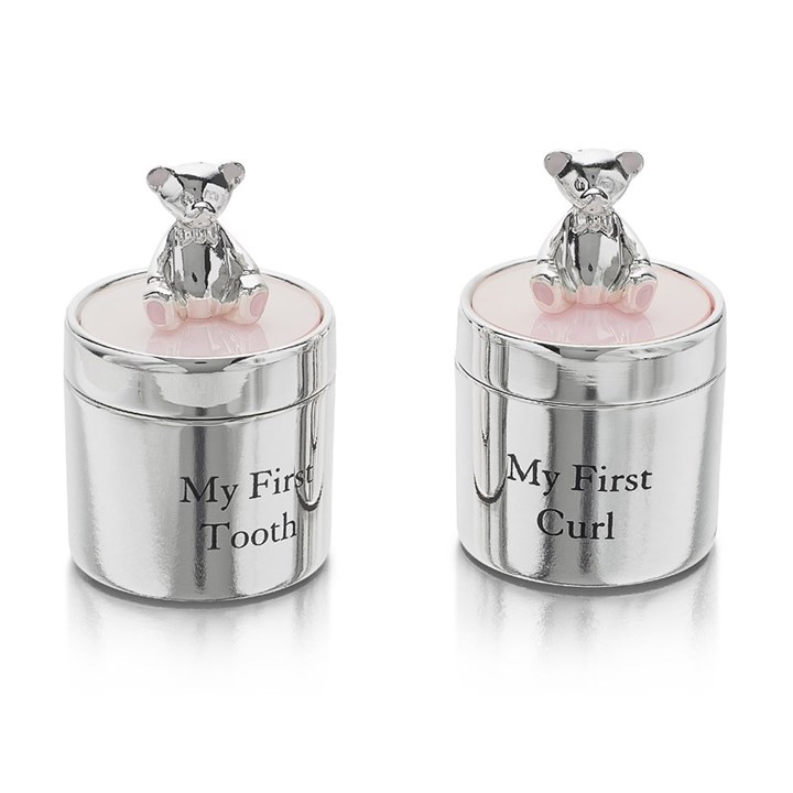 Bambino Silver Plated First Tooth And Curl Set - P7536