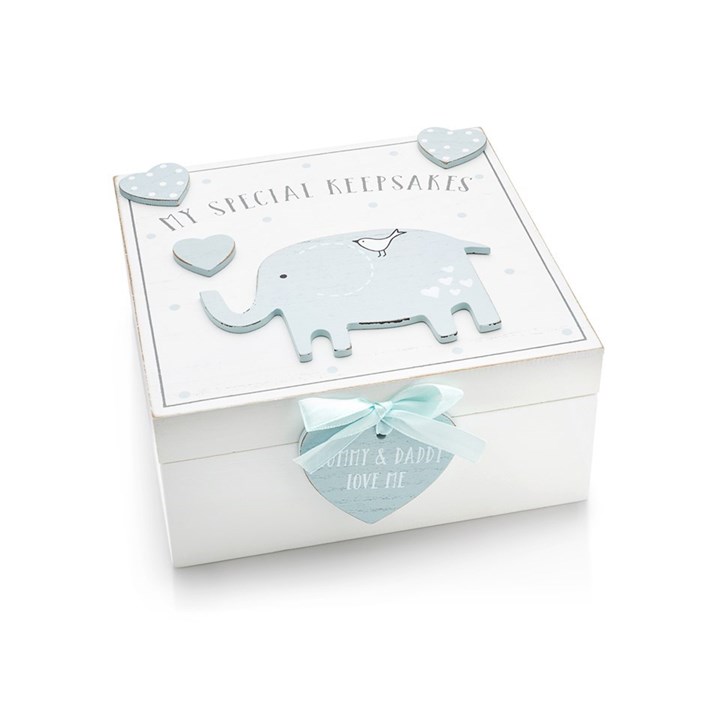 Petit Cheri Blue Elephant Keepsake Box - P7733