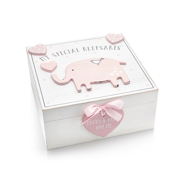 Petit Cheri Pink Elephant Keepsake Box - P7734