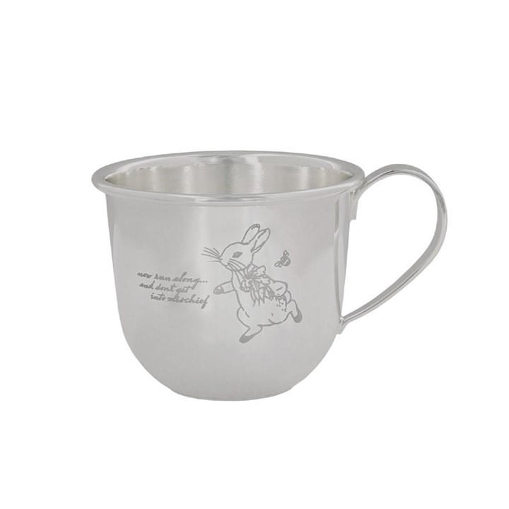 Beatrix Potter A32331 Peter Rabbit Silver Plated Baby Mug - P87141