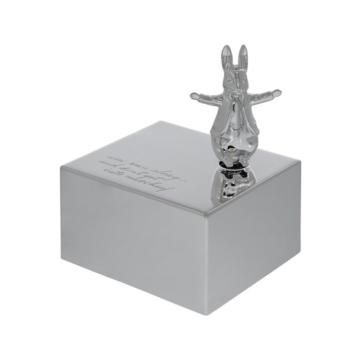 Beatrix Potter A32334 Peter Rabbit Silver Plated Musical Box - P87144