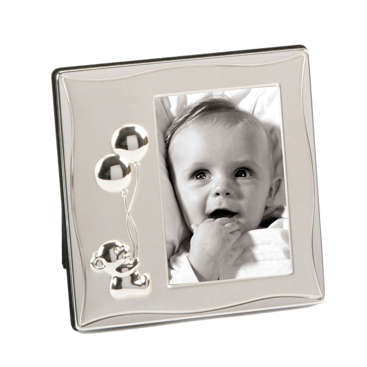 FS26746 Celebrations Silver Plate Teddy And Balloons Frame - P88107