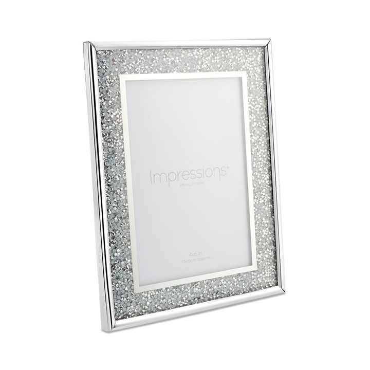 Impressions Silver Glitter Frame 4 x 6 - P8896