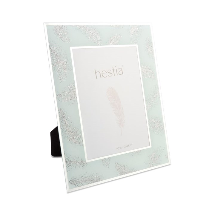 Grey Feather Glass  5 x 7 Frame - P8898