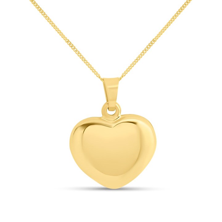 14ct Gold Plain Heart Pendant - R1301