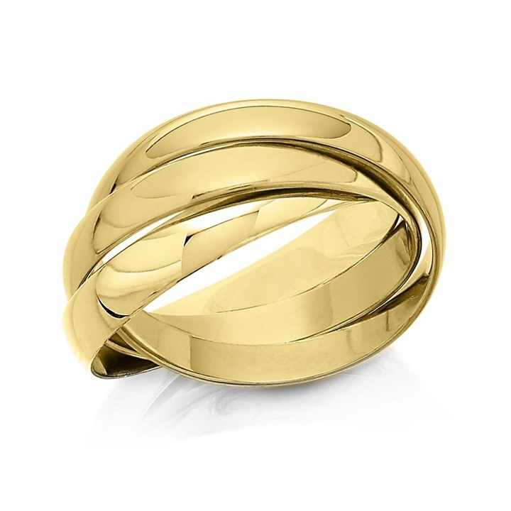 9ct Gold Russian Wedding Ring - 3mm - R17531