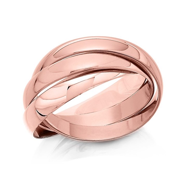 9ct Rose Gold Russian Wedding Ring - 3mm - R17533