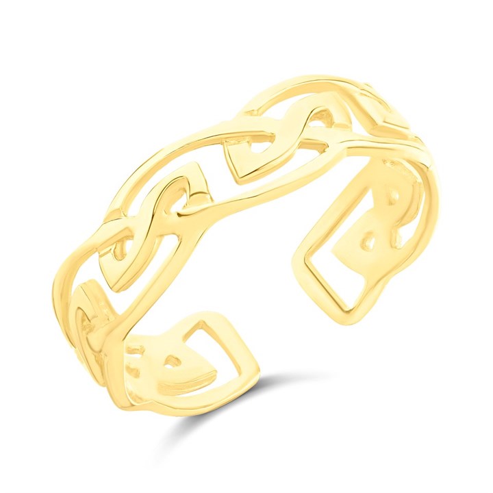 9ct Gold Celtic Band Toe Ring - R2005