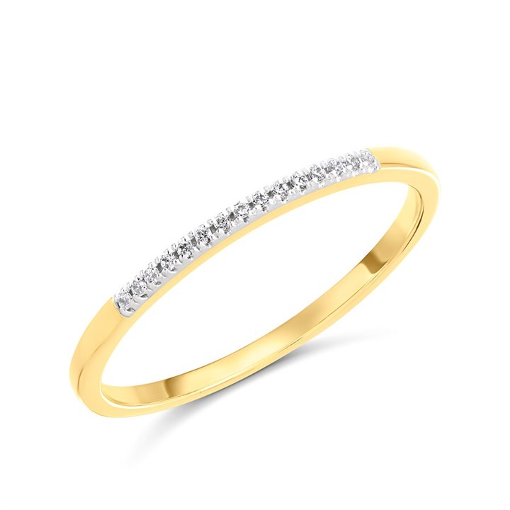 9ct Gold Diamond Half Eternity/Wedding Ring - 4.5pts - R3263