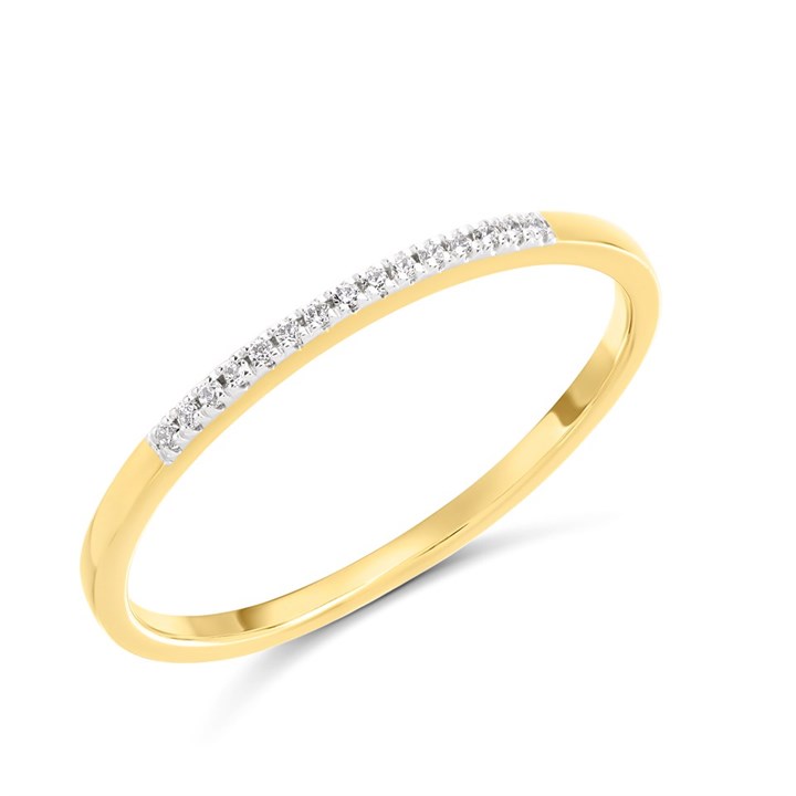 9ct Gold Diamond Half Eternity/Wedding Ring - 4.5pts - R3264