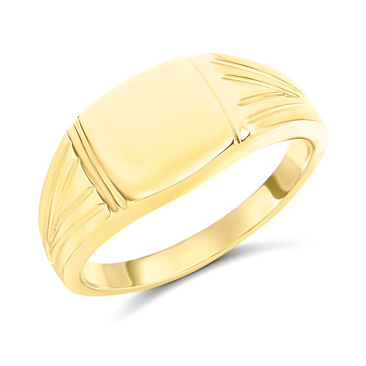 9ct Gold Classic Signet Ring - R3362